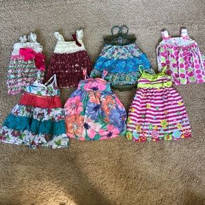 Lot of seven 2t dresses! Great condition.